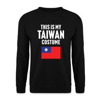 Das ist mein Taiwan Kostüm - Unisex Pullover - Schwarz - Vorne - Alina (178cm) & Michal (187cm)