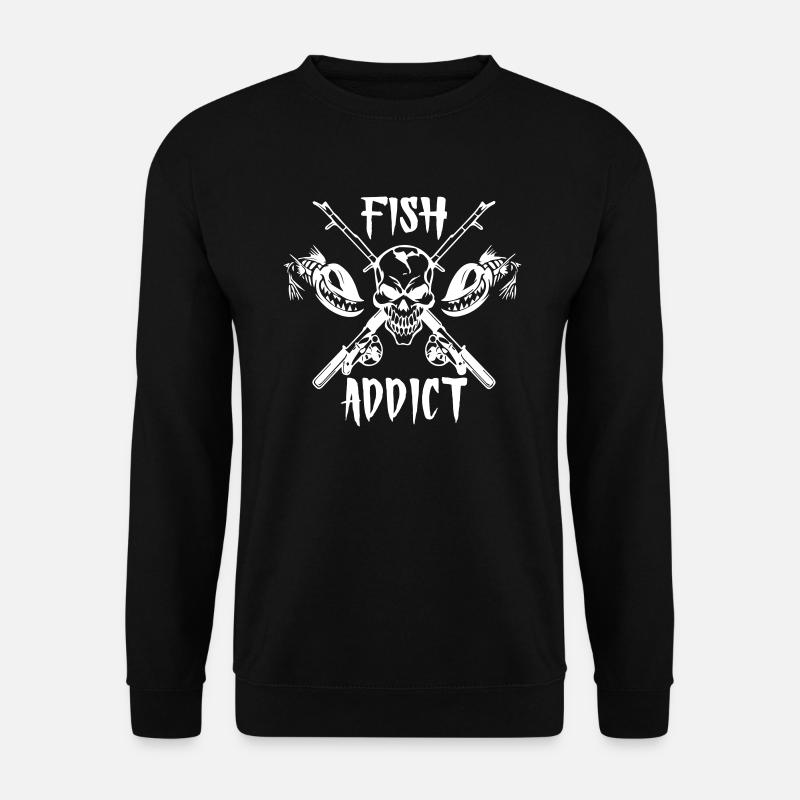 Fish Addict - Unisex Pullover - Schwarz