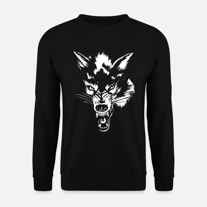 Wolf - Unisex Pullover - Schwarz