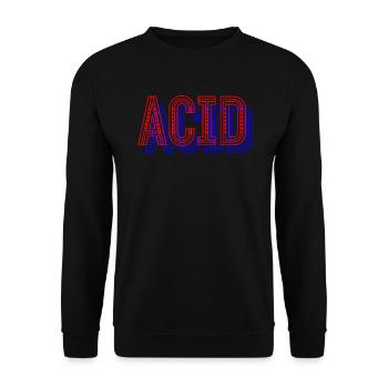 ACID 3D Glitch Conçu efficacement. Rave on! - Sweat-shirt Unisexe - noir - Devant - Alina (178cm) & Michal (187cm)