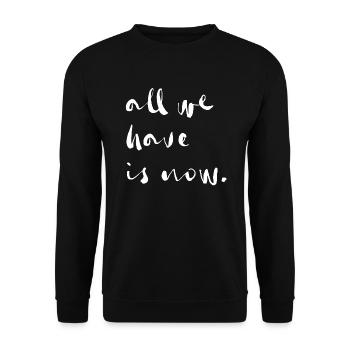 tout ce que nous avons maintenant - Sweat-shirt Unisexe - noir - Devant - Alina (178cm) & Michal (187cm)