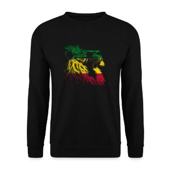 Reggae Lion Rastafari Music Freedom Zion Jamaica - Sweat-shirt Unisexe - noir - Devant - Alina (178cm) & Michal (187cm)