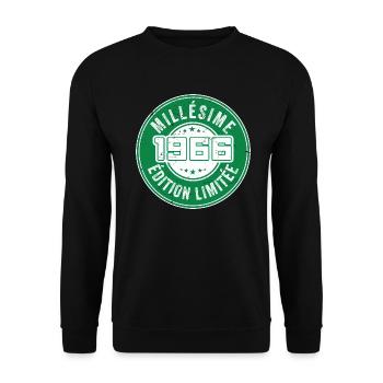 Millésime 1966 | édition limitée Anniversaire 1966 - Sweat-shirt Unisexe - noir - Devant - Alina (178cm) & Michal (187cm)