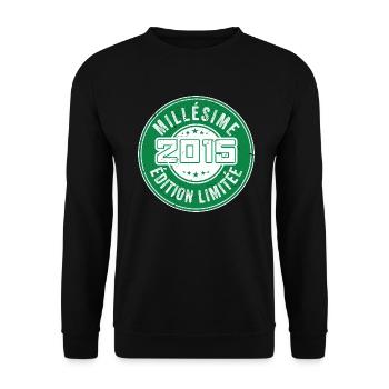 Millésime 2015 | édition limitée Anniversaire 2015 - Sweat-shirt Unisexe - noir - Devant - Alina (178cm) & Michal (187cm)