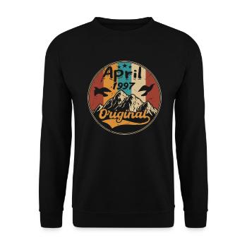 Anniversary April 1997 | Gift April 1997 - Unisex Sweatshirt - black - Front - Alina (178cm) & Michal (187cm)