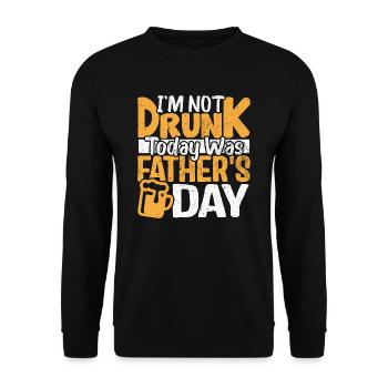 Daddy Humor Gift for Father's Day - Unisex Sweatshirt - black - Front - Alina (178cm) & Michal (187cm)