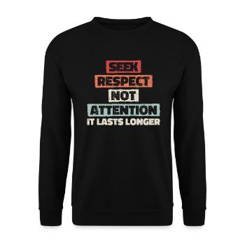 Loyauté, respect, amitié - motivation - Sweat-shirt Unisexe - noir - Devant - Alina (178cm) & Michal (187cm)