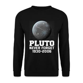 Pluton n’oublie jamais la planète Vintage Retro - Sweat-shirt Unisexe - noir - Devant - Alina (178cm) & Michal (187cm)