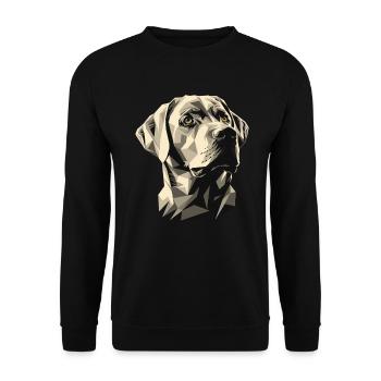 Cool gray Labrador in polygon style - Unisex Sweatshirt - black - Front - Alina (178cm) & Michal (187cm)