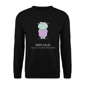 Kleines Monster - Kleines Monster - Unisex Pullover - Schwarz - Vorne - Alina (178cm) & Michal (187cm)