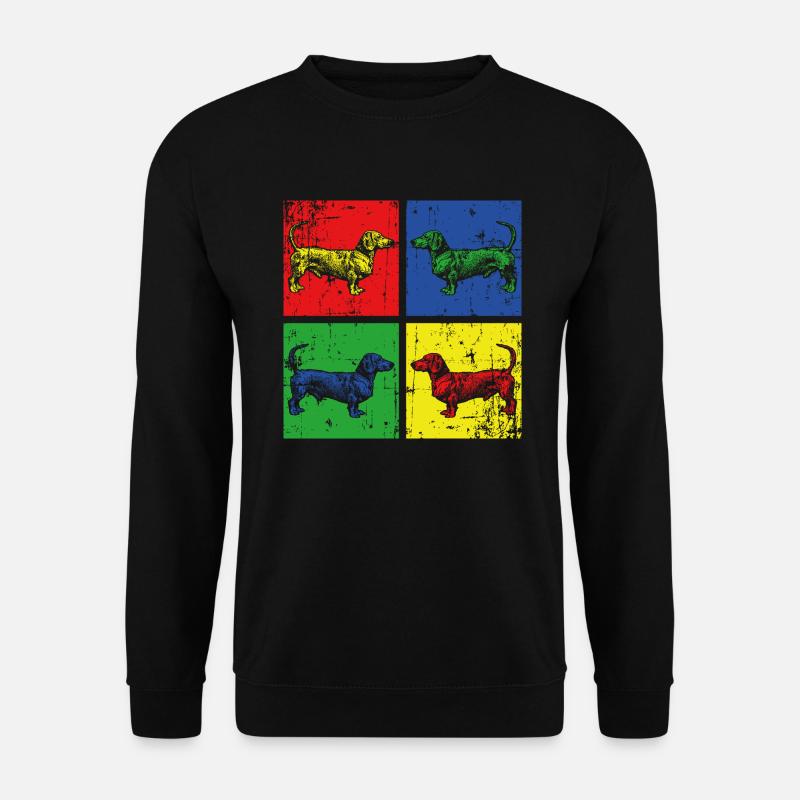 Hunde Dackel - Unisex Pullover - Schwarz