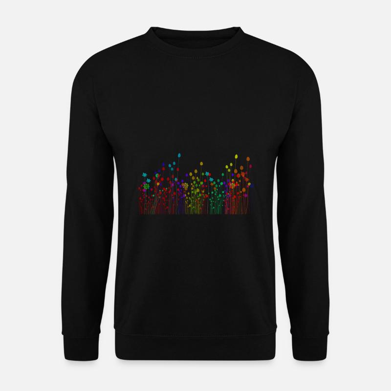 Abstrakte Blumen - Unisex Pullover - Schwarz