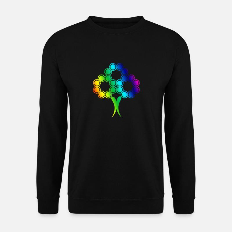 Regenbogen Bäumchen - Unisex Pullover - Schwarz