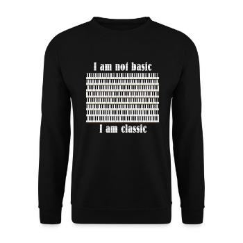 Cadeau pour les pianistes de piano classique - Sweat-shirt Unisexe - noir - Devant - Alina (178cm) & Michal (187cm)