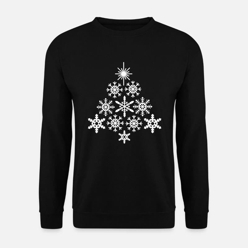 Snowflake - Christmas tree - Unisex Sweatshirt - black