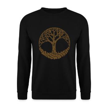 Yggdrasil - Unisex Sweatshirt - black - Front - Alina (178cm) & Michal (187cm)