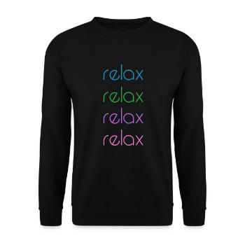 relax yoga namaste yoga - Unisex Sweatshirt - black - Front - Alina (178cm) & Michal (187cm)