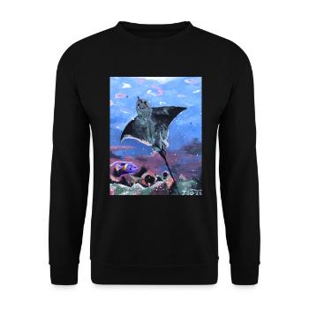 La grace de la raie - Sweat-shirt Unisexe - noir - Devant - Alina (178cm) & Michal (187cm)