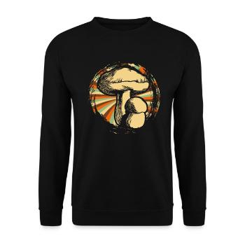 Drugs mushrooms - Unisex Sweatshirt - black - Front - Alina (178cm) & Michal (187cm)