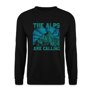 The Alps call - Unisex Sweatshirt - black - Front - Alina (178cm) & Michal (187cm)
