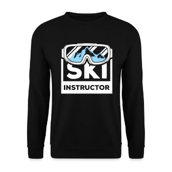 Skilehrer Wintersport - Unisex Pullover - Schwarz - Vorne - Alina (178cm) & Michal (187cm)
