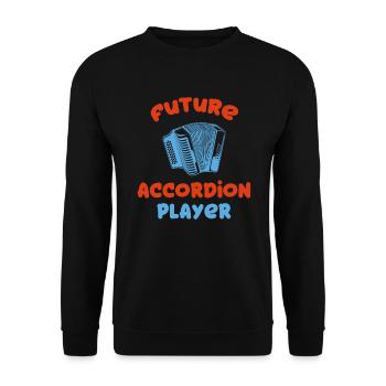 Cadeau de joueur d'accordéon - Sweat-shirt Unisexe - noir - Devant - Alina (178cm) & Michal (187cm)