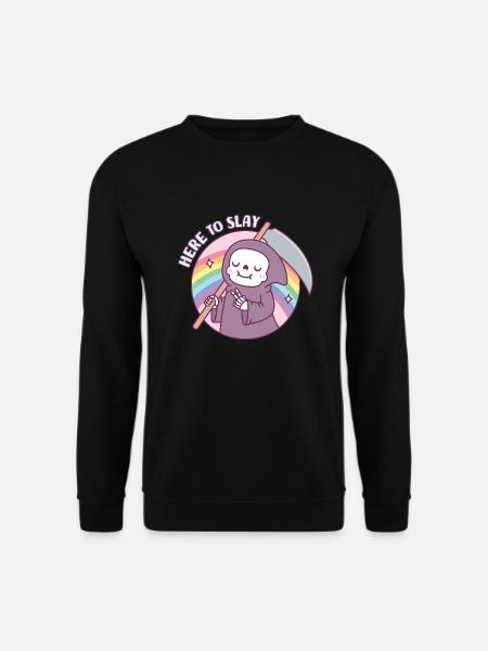 Faucheuse sinistre mignonne ici pour tuer drôle - Sweat-shirt Unisexe - noir