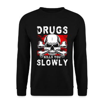 Withdrawal Clean Marijuana Nicotine - Unisex Sweatshirt - black - Front - Alina (178cm) & Michal (187cm)