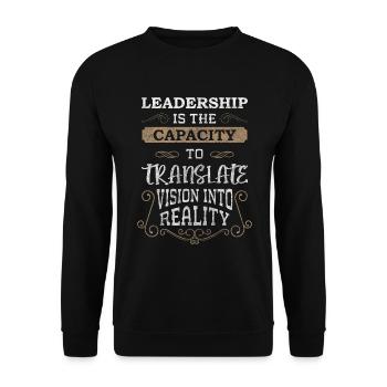 büro karriere angestellte - Unisex Pullover - Schwarz - Vorne - Alina (178cm) & Michal (187cm)