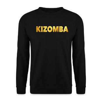 GOLD Kizomba - Kizomba Danse shirt - Sweat-shirt Unisexe - noir - Devant - Alina (178cm) & Michal (187cm)