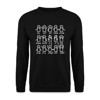 Algebra Dance Funny Graph Figures Math Equation Sh - Unisex Pullover - Schwarz - Vorne - Alina (178cm) & Michal (187cm)