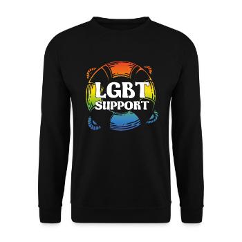 LGBT - Unisex Sweatshirt - black - Front - Alina (178cm) & Michal (187cm)