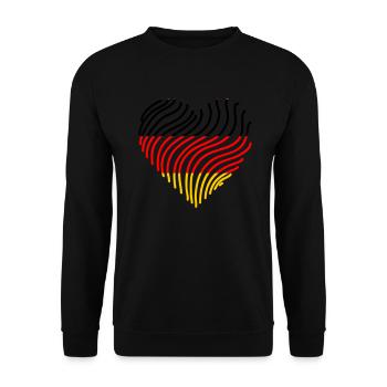 Germany - Unisex Sweatshirt - black - Front - Alina (178cm) & Michal (187cm)