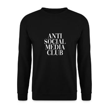 Anit Social Media Club Shirt - Unisex Sweatshirt - black - Front - Alina (178cm) & Michal (187cm)