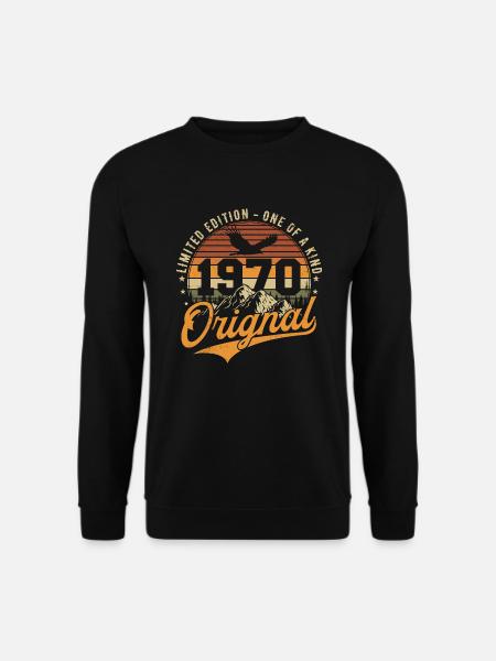 Original 1970 Vintage Jahrgang Geburtstag Geschenk - Unisex Pullover - Schwarz