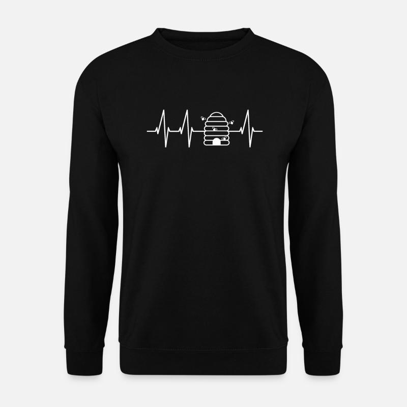 Bienen Imker Imkerin Honig Herzschlag - Unisex Pullover - Schwarz