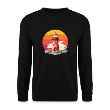 Phare maritime en mer du Nord Mer Baltique - Sweat-shirt Unisexe - noir - Devant - Alina (178cm) & Michal (187cm)