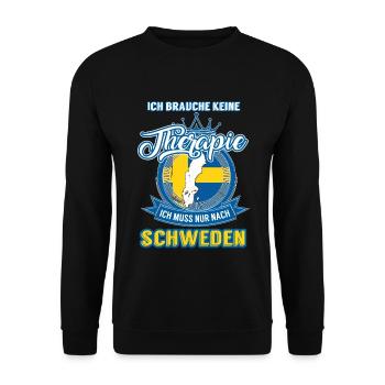 Therapie Schweden - Unisex Pullover - Schwarz - Vorne - Alina (178cm) & Michal (187cm)