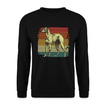 Chien chien lévrier - Sweat-shirt Unisexe - noir - Devant - Alina (178cm) & Michal (187cm)
