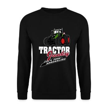 tractor - tractor - farmer - farmer - Unisex Sweatshirt - black - Front - Alina (178cm) & Michal (187cm)