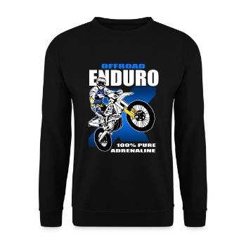 Enduro Offroad - Unisex Sweatshirt - black - Front - Alina (178cm) & Michal (187cm)