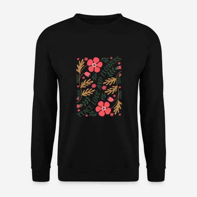 Love an flowers - Unisex Pullover - Schwarz