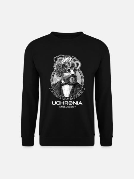 Uchronia # 04 - Steampunk Künstliche Intelligenz - Unisex Pullover - Schwarz