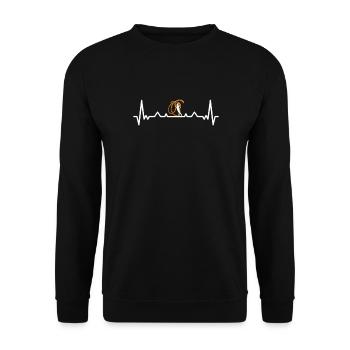 Feuerpoi De l’art du feu Danse de feu Battement de cœur - Sweat-shirt Unisexe - noir - Devant - Alina (178cm) & Michal (187cm)