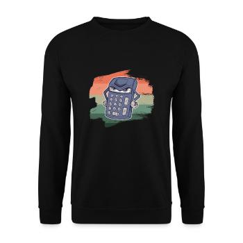 Graphique de comptage mathématique de la calculatrice - Sweat-shirt Unisexe - noir - Devant - Alina (178cm) & Michal (187cm)