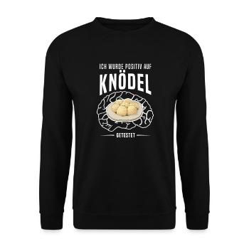 Knödel Klöße Semmelknödel Deutschland - Positiv - Unisex Pullover - Schwarz - Vorne - Alina (178cm) & Michal (187cm)