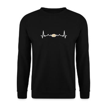 Heartbeat dumplings dumplings bread dumplings Germany - Unisex Sweatshirt - black - Front - Alina (178cm) & Michal (187cm)