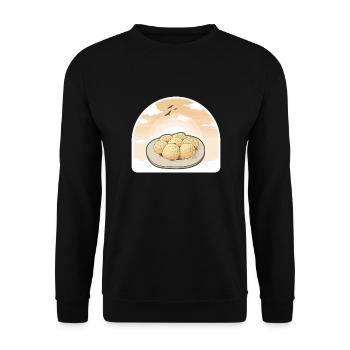 Dumplings dumplings bread dumplings Germany graphic - Unisex Sweatshirt - black - Front - Alina (178cm) & Michal (187cm)