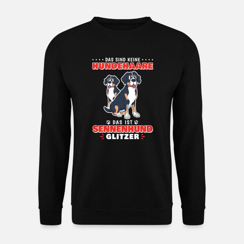 Schweizer Sennenhund Bauernhund Alm - Glitzer - Unisex Pullover - Schwarz