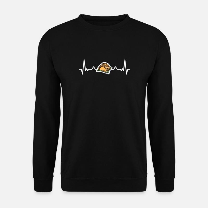 Heartbeat empanadas dumplings Spain - Unisex Sweatshirt - black